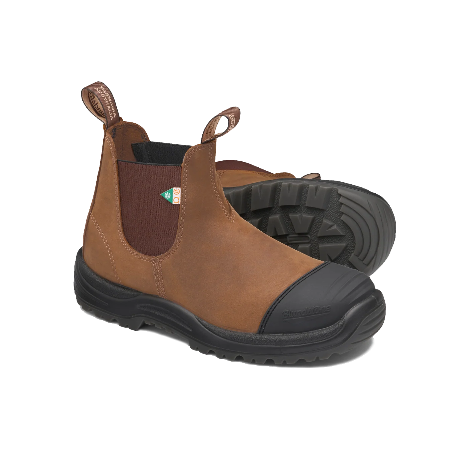 Blundstone 169 Work & Safety Boot Rubber Toe Cap Saddle Brown - Image 3