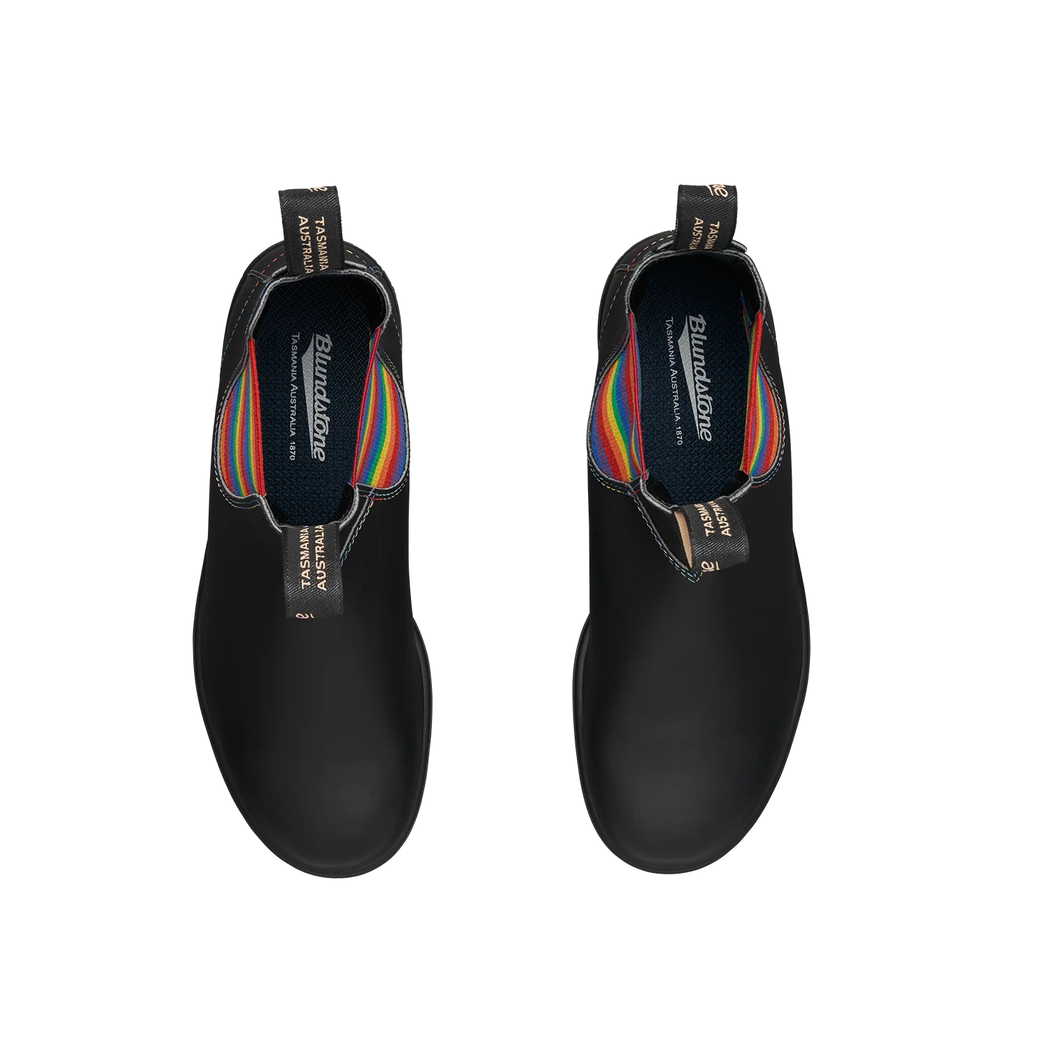 Blundstone 2105 Originals Black with Rainbow Elastic and Contrast Stitching - Image 5