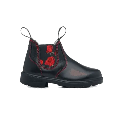 Blundstone 2252 Kids Black with Red Rose Elastic - Image 4