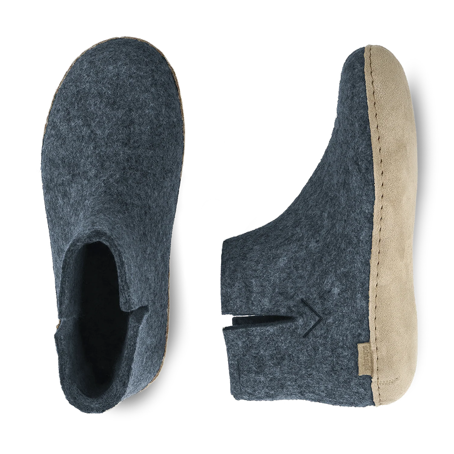 Glerups Boot Denim - Leather Sole - Image 3