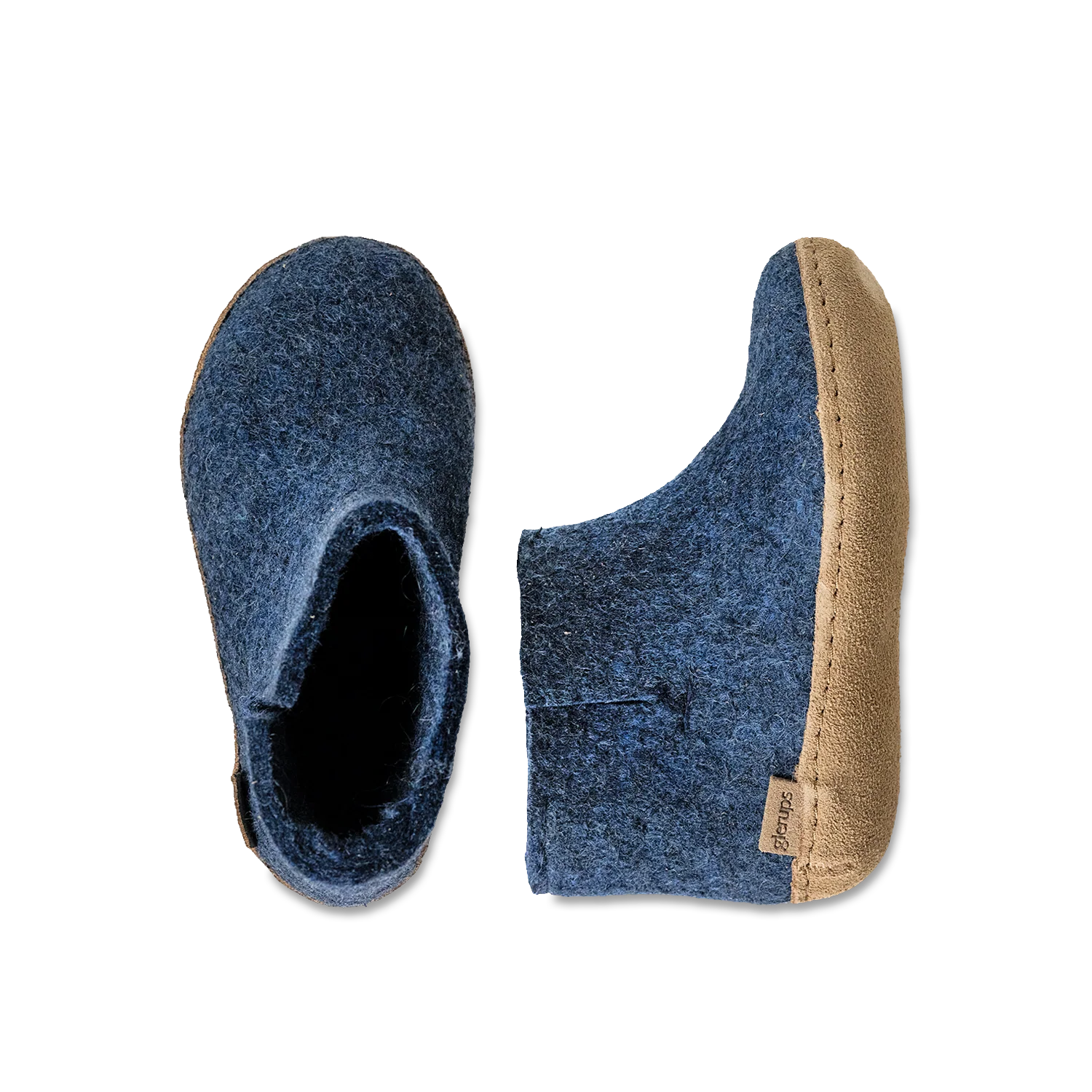 Glerups Boot Junior Denim - Leather Sole - Image 3