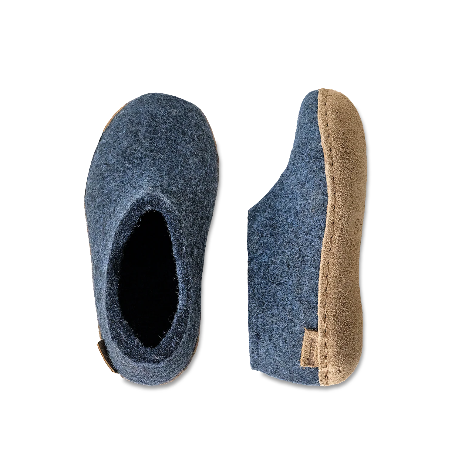 Glerups Shoe Junior Denim - Leather Sole - Image 3