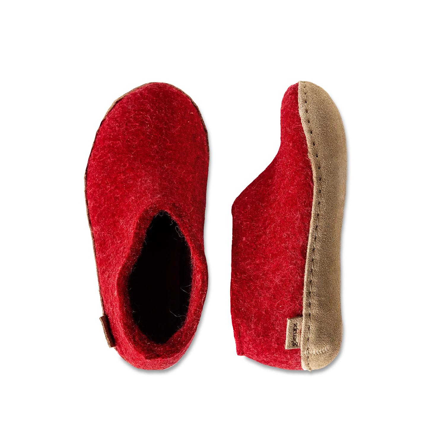 Glerups Shoe Junior Red - Leather Sole - Image 3